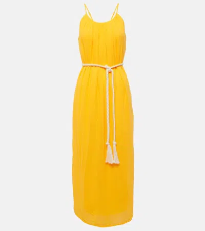 Velvet Lorelei Cotton Maxi Dress In Gelb 