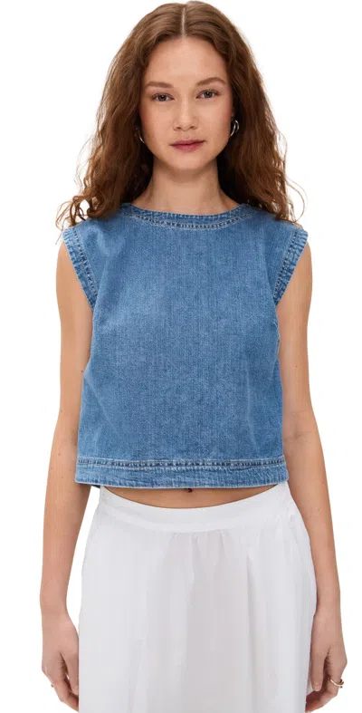 VELVET LOREN DENIM TOP INDIGO
