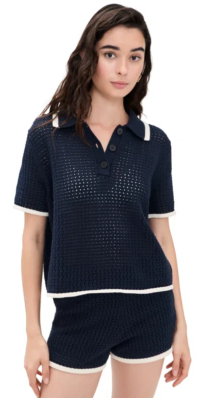 Velvet Lumae Tee Navy In Blue
