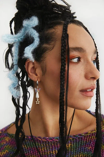 Velvet Luna Siena Butterfly Charm Earrings In White, Women's At Urban Outfitters