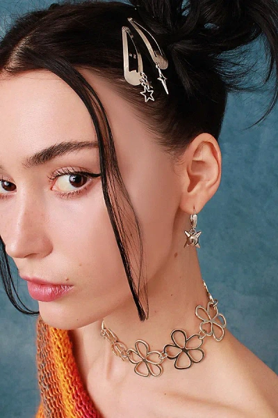 Velvet Luna Spiked Ball Earrings In Silver, Women's At Urban Outfitters