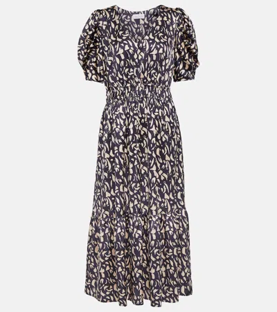 Velvet Lyuda Printed Midi Dress In Multicoloured