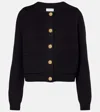 Velvet Mahal Cotton And Cashmere Cardigan In Black