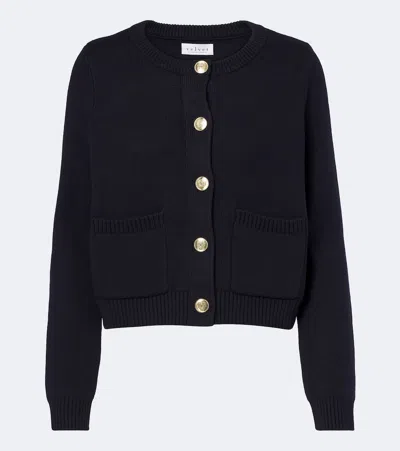Velvet Mahal Cotton And Cashmere Cardigan In Black
