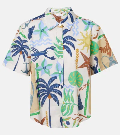 Velvet Marnie Printed Cotton Poplin Shirt In Multi