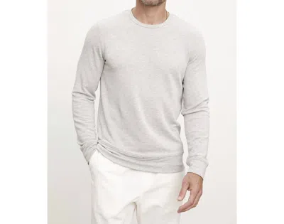 Velvet Men Soren Luxe Fleece Sweater In Heather Grey