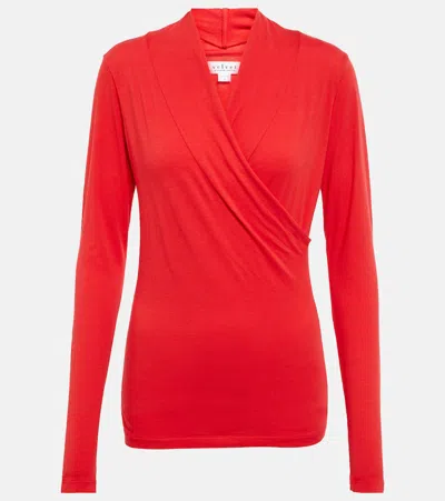 Velvet Meri Draped Cotton-blend Top In Camellia