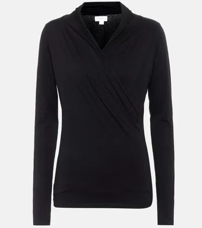 Velvet Meri Stretch-cotton Jersey Top In Black