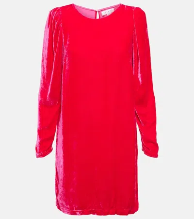 Velvet Minidress In Lotus