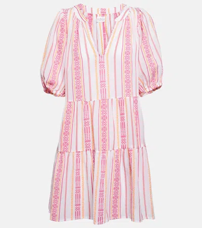 Velvet Monique Jacquard Cotton Minidress In Multi