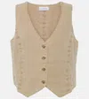 Velvet Mylie Linen Vest In Brown