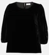 Velvet Top Nancy Aus Samt In Schwarz
