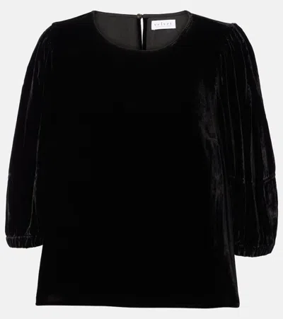 Velvet Top Nancy Aus Samt In Schwarz