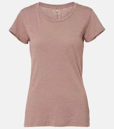 Velvet Odelia Cotton Jersey T-shirt In Beige