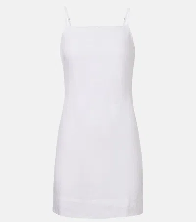Velvet Pilar Linen Minidress In White