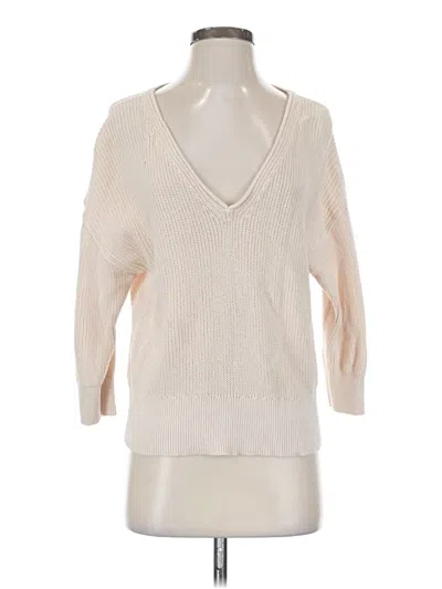 Pre-owned Velvet Pullover Sweater In Ivory