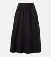 Velvet Rachelle Linen Midi Skirt In Black