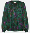 Velvet Reeve Printed Satin Blouse In Multicoloured