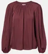 Velvet Riona Satin Blouse In Brown