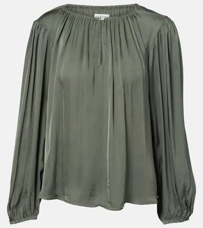 Velvet Top Riona Aus Satin In Grau
