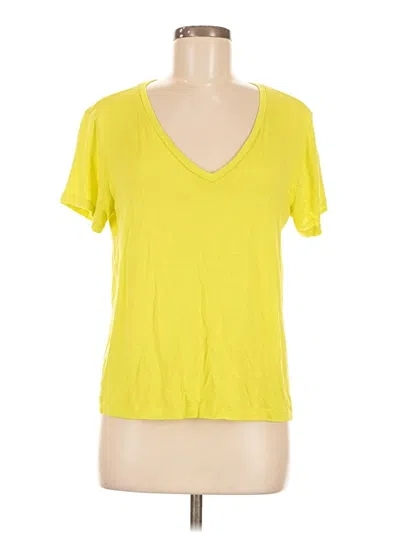 Pre-owned Velvet Short Sleeve T-shirt In Yellow