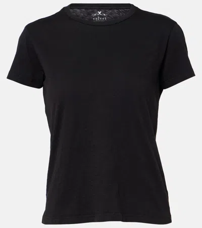 Velvet Sierra Cotton Jersey T-shirt In Black