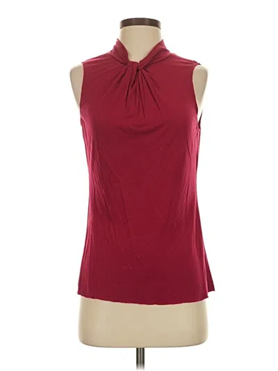 Pre-owned Velvet Sleeveless Blouse In Burgundy