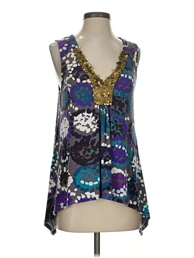 Pre-owned Velvet Sleeveless Blouse In Purple