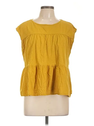 Pre-owned Velvet Sleeveless Blouse In Yellow