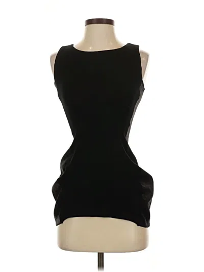 Pre-owned Velvet Sleeveless Top Black Strapless Neckline Tops