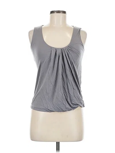 Pre-owned Velvet Sleeveless Top Gray Halter Neckline Tops