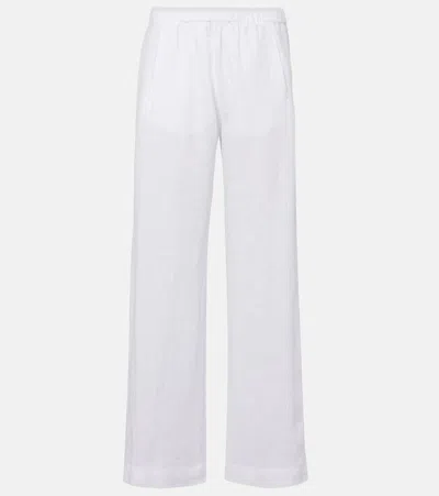 Velvet Stephanie Linen Wide-leg Pants In White