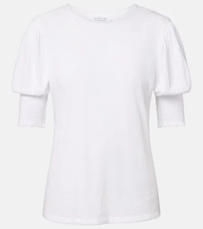 Velvet Sue Cotton Jersey T-shirt In White
