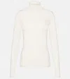 Velvet Talisia Cotton-blend Turtleneck Top In White
