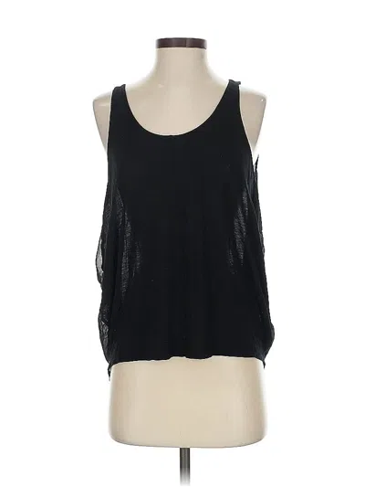 Pre-owned Velvet Tank Top Black Halter Neckline Tops