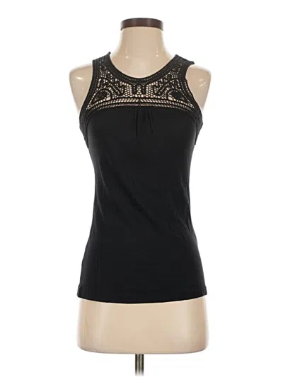Pre-owned Velvet Tank Top Black Halter Neckline Tops