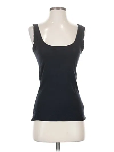 Pre-owned Velvet Tank Top Black Square Neckline Tops
