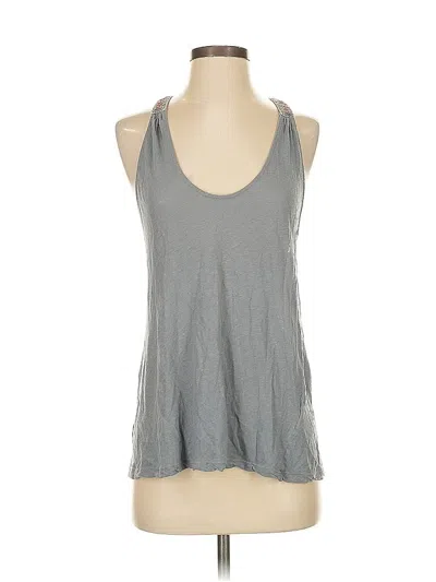 Pre-owned Velvet Tank Top Blue Halter Neckline Tops