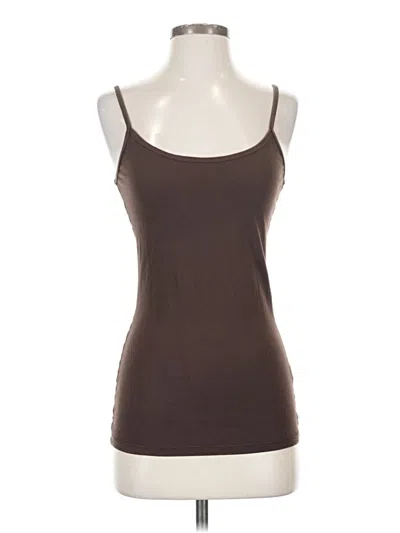 Pre-owned Velvet Tank Top Brown Strapless Neckline Tops