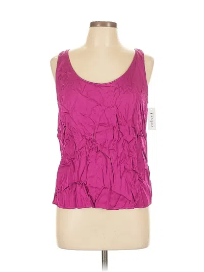 Pre-owned Velvet Tank Top Pink Halter Neckline Tops