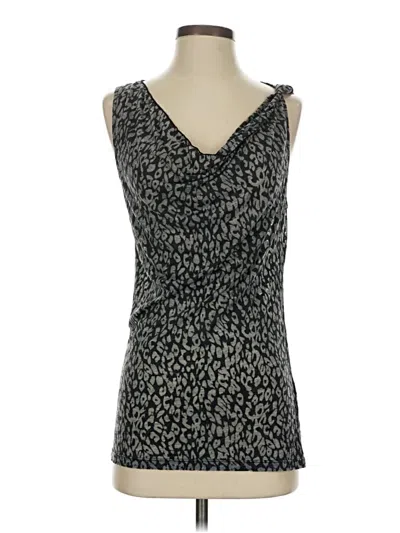 Pre-owned Velvet Tank Top Silver Strapless Neckline Tops
