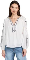 Velvet Tina Blouse White In White