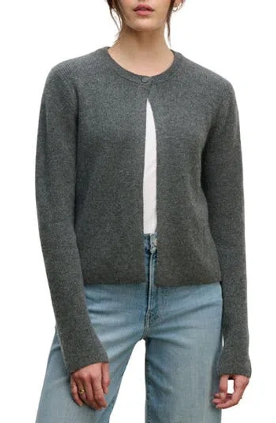 Velvet Tina Cashmere Cardigan In Gray