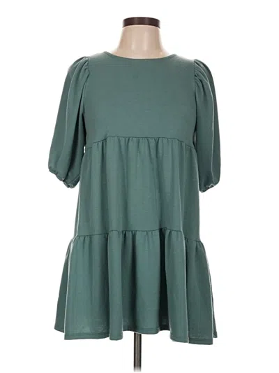 Pre-owned Velvet Torch Casual Dress In Green