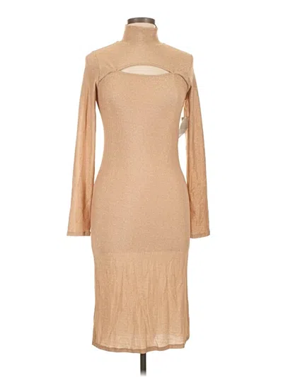 Velvet Torch Cocktail Dress In Tan