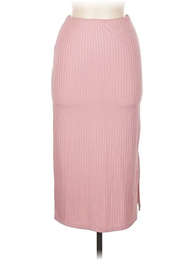 Pre-owned Velvet Torch Formal Skirt In Pink