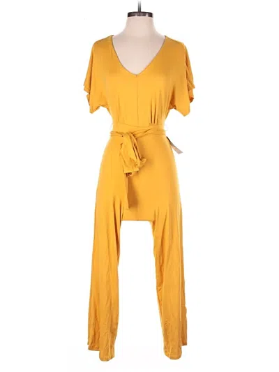 Pre-owned Velvet Torch Jumpsuit In Yellow