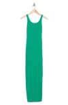 Velvet Torch Scoop Neck Maxi Dress In Green