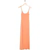 Velvet Torch Slip Dress In Papaya