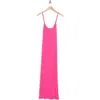 Velvet Torch Slip Dress In Pink